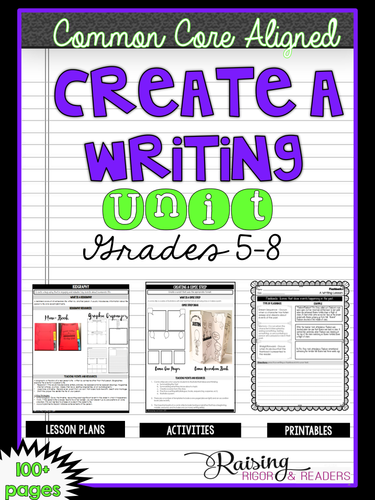 Create a Writing Unit: BUNDLE