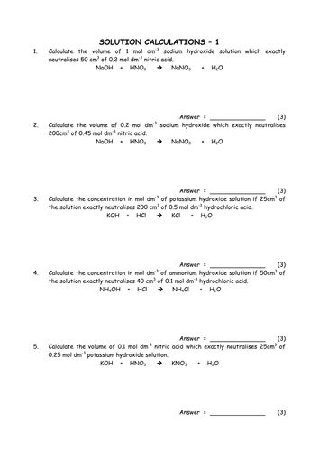 Chemistry: Solutions