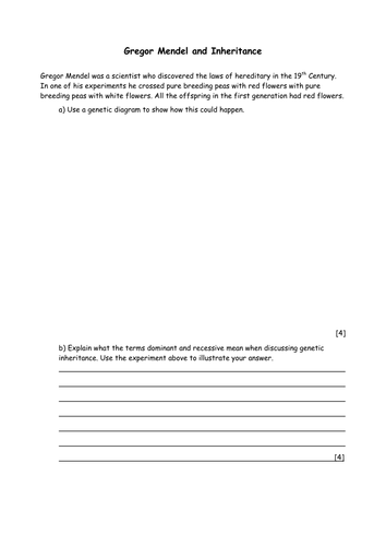 Biology: Gregor Mendel