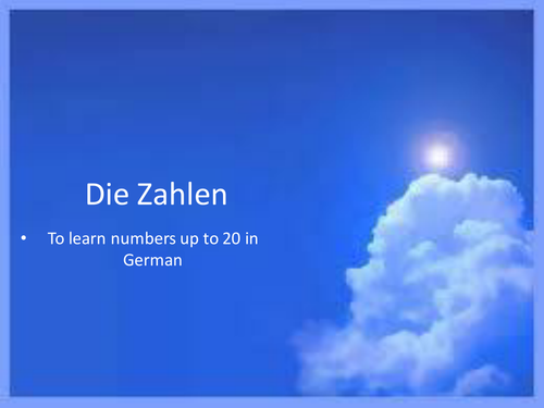 Numbers (1-100) in German