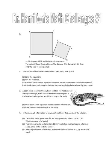 Math challenges