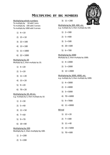 Multiplying and Dividing by Powers of Ten