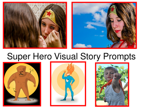 Super Hero Visual Story Prompts