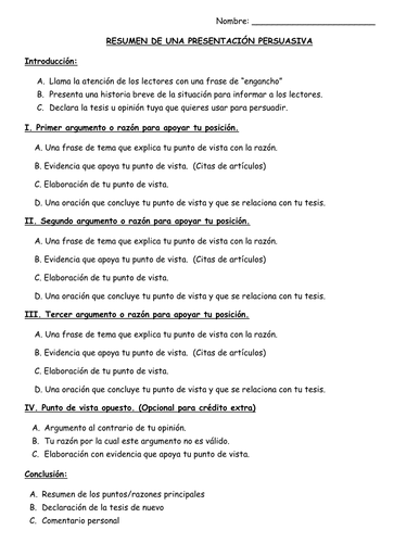 Proyecto Persuasivo: Create a Persuasive Presentation in Spanish