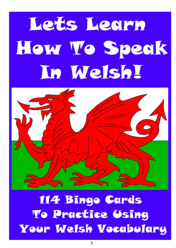 114 Welsh Bingo Game Cards