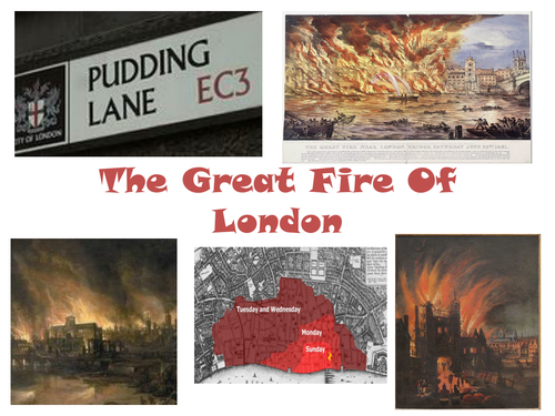 23 Great Fire Of London Paintings, Maps And Useful Links.