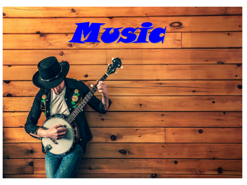 30 Music Themed Photo PowerPoint Presentation. (It is also a great display to print out!) 