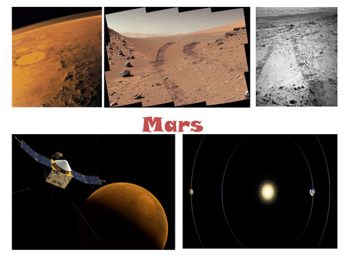 30 NASA pictures of Mars PowerPoint Presentation. (Also make a nice display on Mars if printed out)