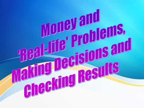 Year 2 Summer Term Week 4 Money and 'Real Life' Problems