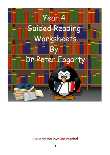 Year 4 Guided Reading Worksheets - Can be used with any reading scheme