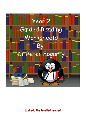 Year 2 Guided Reading Worksheets - Can be used with any reading scheme.