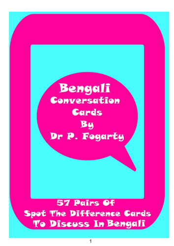 57 Bengali Setting Cards For Conversation Practice
