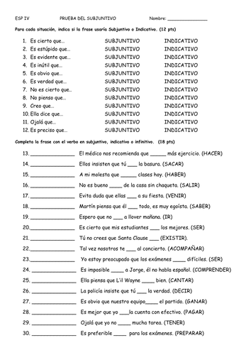 Imperfect subjunctive quia 2025 quiz