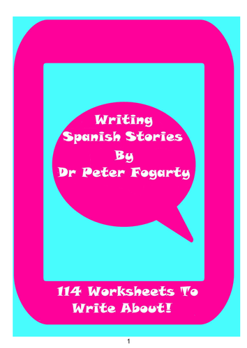 114 Spanish Writing Worksheets For Writing Practice.