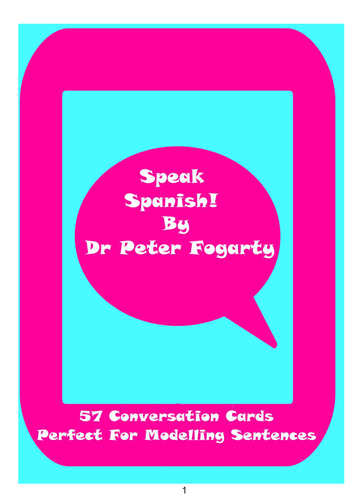 57 Spanish Setting Cards For Conversation Practice
