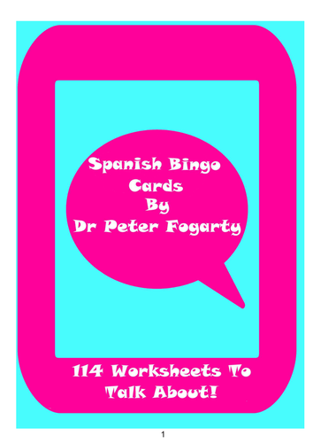 114 Spanish Bingo Game Cards