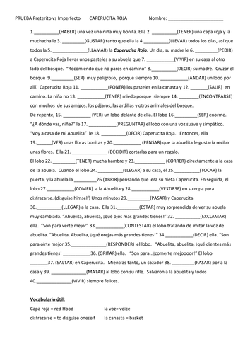 Preterite vs 2025 imperfect paragraph quiz