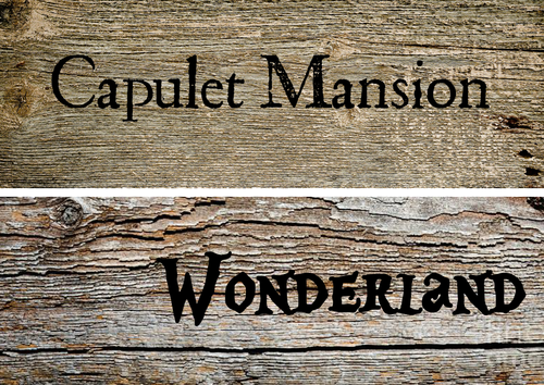 Wooden Literary Signpost 