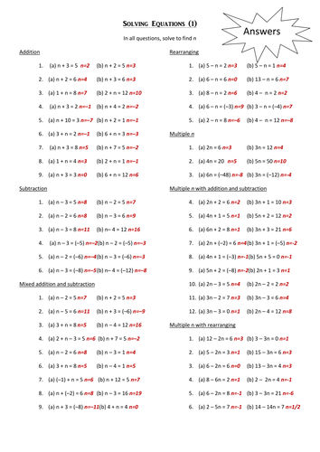 Solving Equations