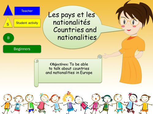French countries and nationalities Lesson + activities (NO Prep)/ les pays, nationalités français