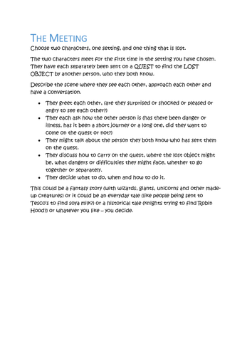 Writing a Dialogue - two tasks