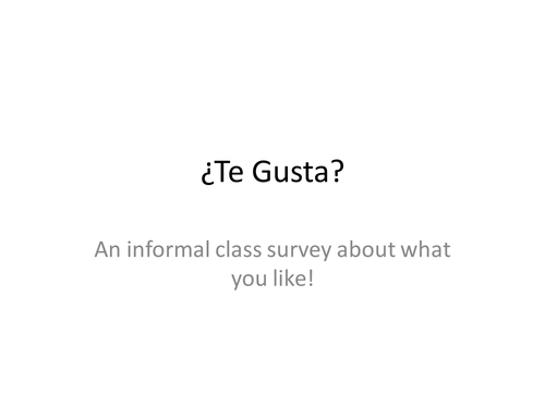 Powerpoint: GUSTAR Interactive Survey of Activities and Things