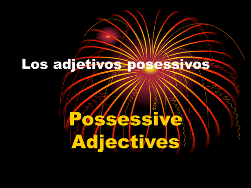 Powerpoint: Possessive Adjectives Notes, Practice and Game