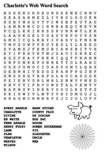 Charlottes Web Word Search