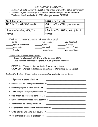 worksheet-direct-object-pronouns