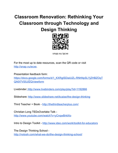 Design Thinking Resource Sheet