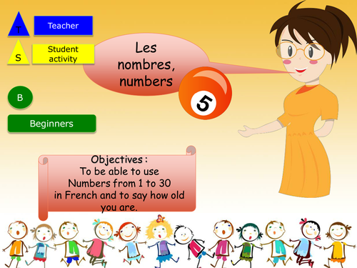 Numbers 1 to 31 in French Lesson + booklet activity (NO Prep) / Les nombres 1 à 31 en français