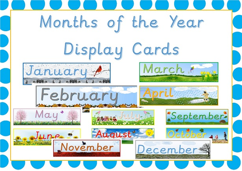 Classroom Display Months of the Year