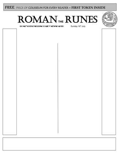 Roman Newspaper Template Teaching Resources