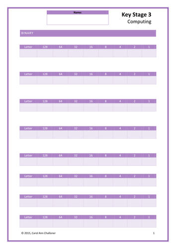 Binary and Decimal Lesson