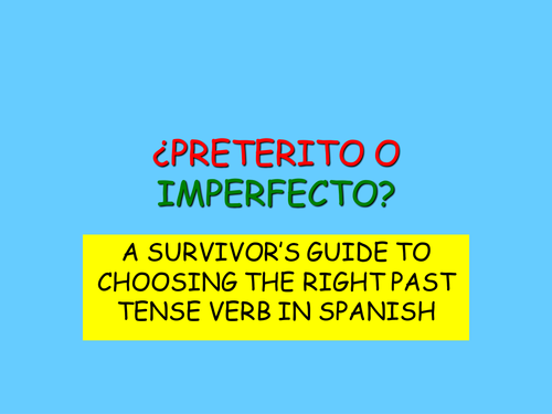 Imperfect tense in spanish 2025 powerpoint and guided notes