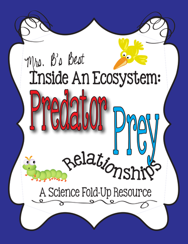 FREE! Predator-Prey Relationships Matchbook Foldable