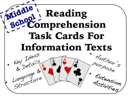Reading Comprehension Task Cards ~ Information Texts