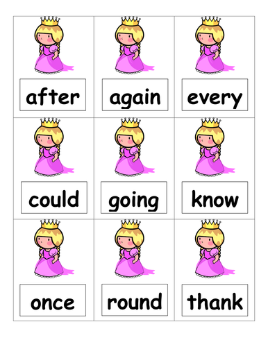 Dolch Words Card Game