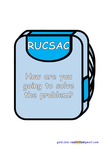 Rucsac Problem Solving Posters with Questions Maths