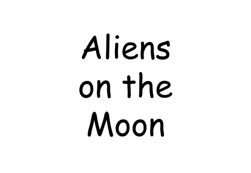 Behaviour Printable: Blank Moon Space Aliens