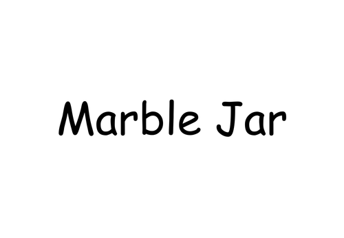 Behaviour Printable: Blank Marble Jar