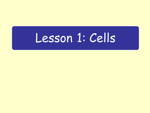 Unit 1: Cell Biology Topic - Lesson Plans & Resources - Combined Science AQA - Version 1