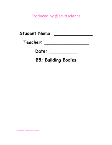 Building bodies - Student Booklet - Food, vitamins