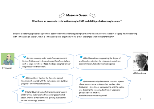 Nazi Historiographical dispute: Mason v. Overy