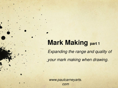 Mark Making in drawing
