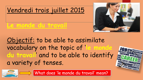 Le monde du travail  Teaching Resources