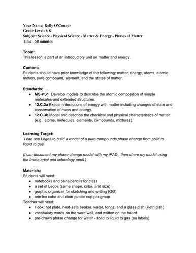 Lesson Planner Resources 11 September