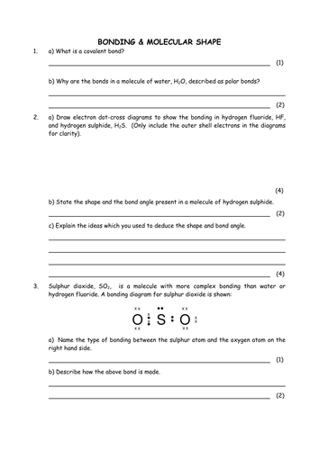 Chemistry: Bonding and shape