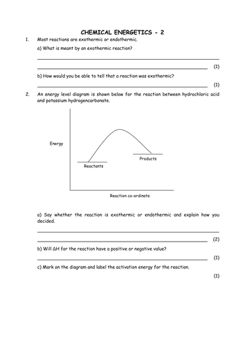 Chemistry: Exothermic and endothermic reactions