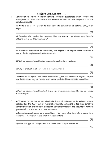 Chemistry: Green chemistry